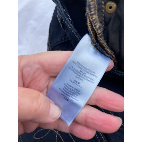 Chaps dark wash size 14 straight legs Daniella Curvy jeans - Picture 4 of 10